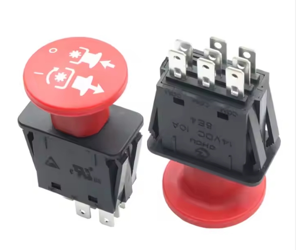 Industrial Metal Emergency Stop Button Switch 10A Max. Current for Lawnmowers and Lawns