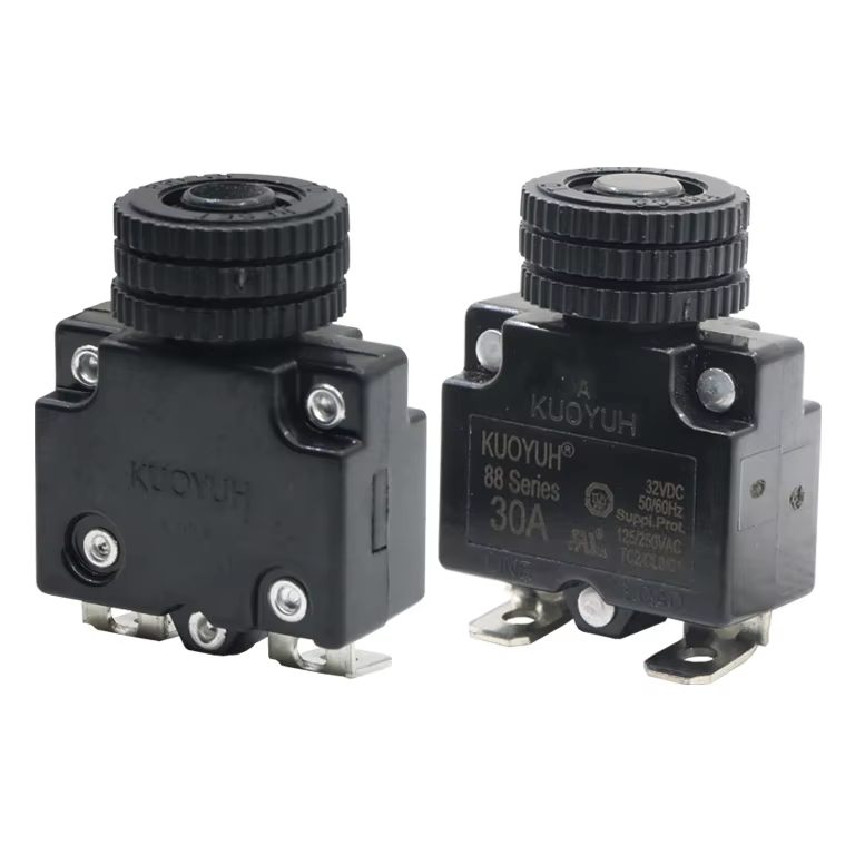 Industrial Push Button Manual Reset Thermal Circuit Breaker Switch Made of Plastic
