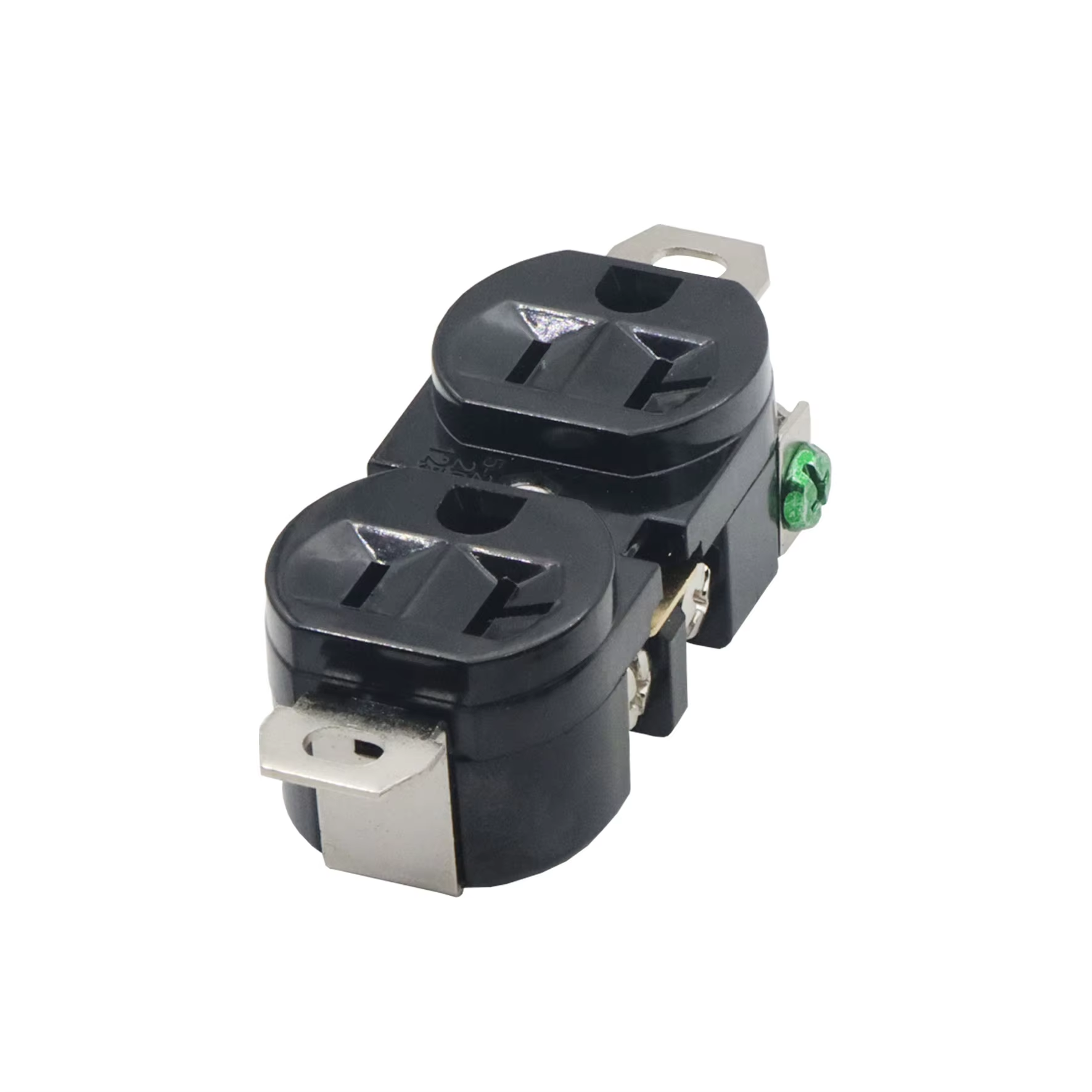 American Style Power Socket Green Wire Connection 15A 125V Grounded Receptacle Featuring 6 Outlets for Home/Office Use