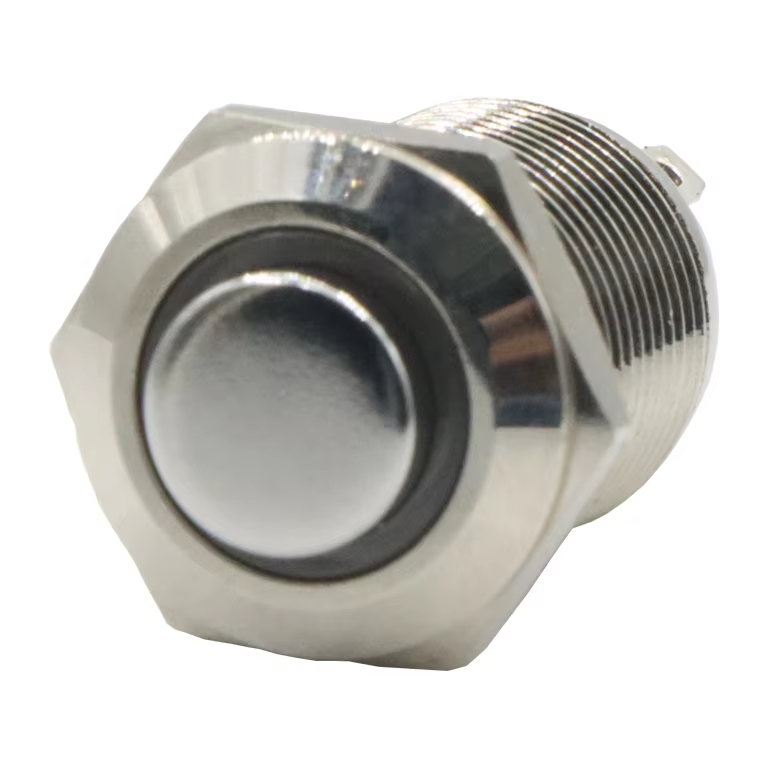 High Head Waterproof Push Button Switches 12mm Latching Momentary Stainless Steel IP65 Level