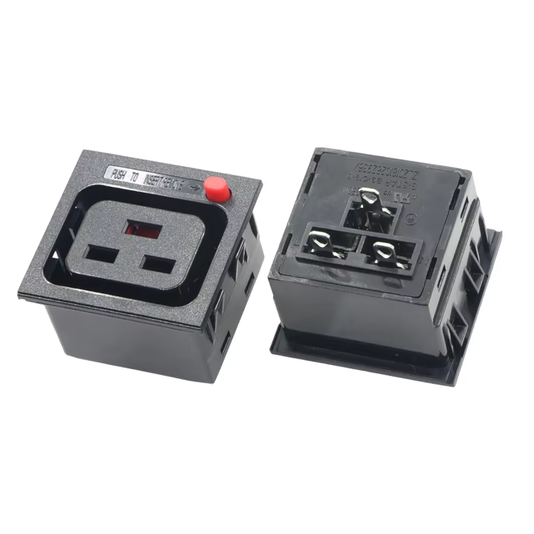IEC Lockable Power Connector Socket Female Type PDU Socket 16A Rated Industrial Extension Socket with NFC Capability