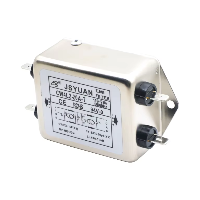 Single Phase AC 115V/250V 20A 50/60Hz Power EMI Filter CW4L2-10A-T/S CW4L2-20A-T/S for Co2 Laser Cutter Engraving LV Products
