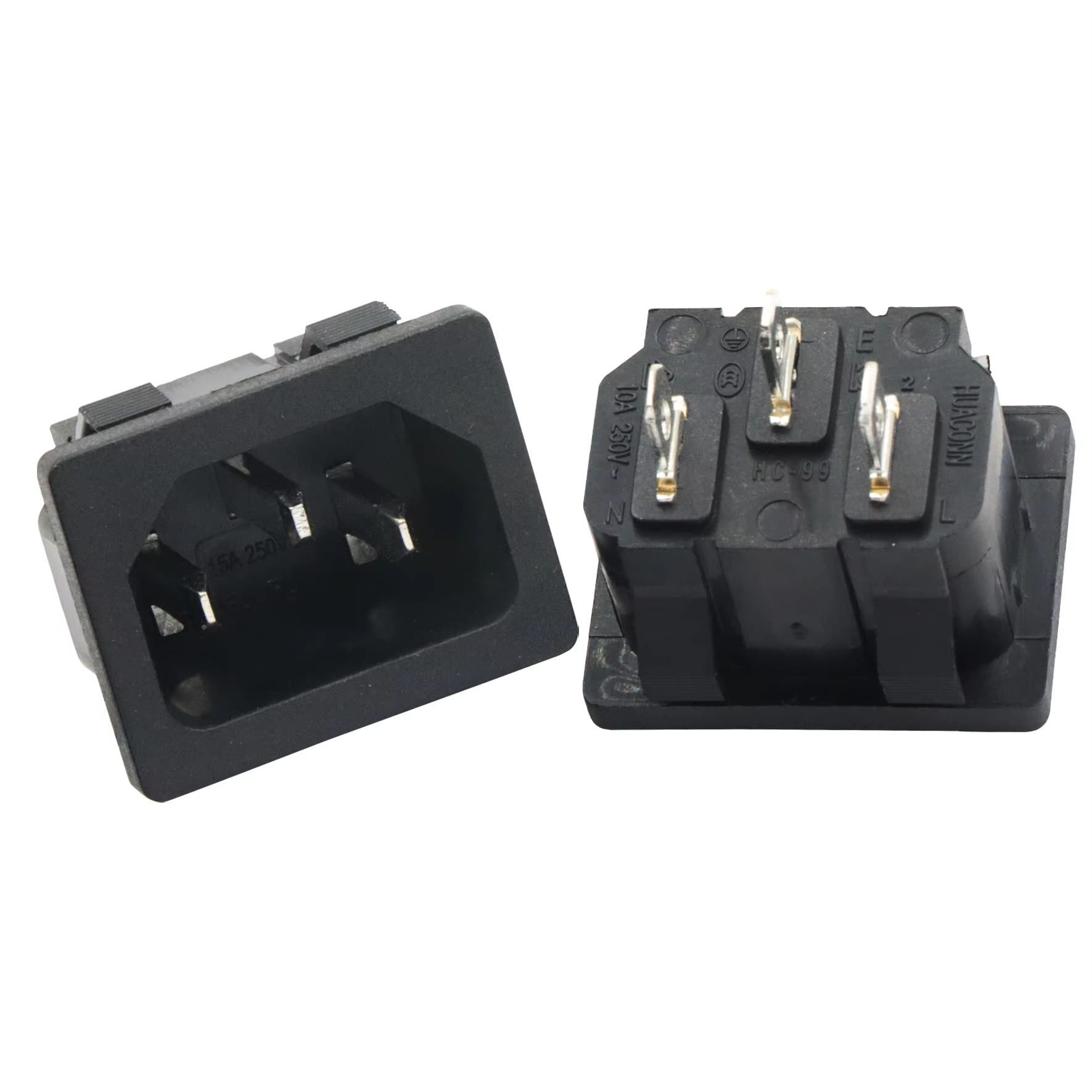 Factory Direct Card-Type Three-Core AC Extension Socket 15A Rated Current 3 Outlets for AC Pin Suffix for C14 Rice Cooker