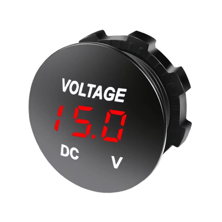 Glossy Digital Voltage Indicator for Car Batteries 12-24V Modified Measuring Instrument LV Products