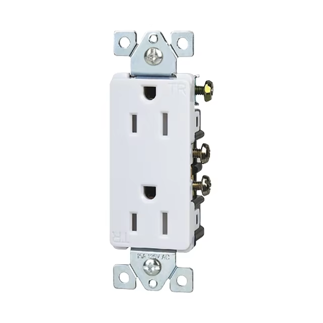 American Standard 125V GFCI Wall Socket Self-Test 15A Receptacle Tamper-Resistant & Weatherproof for Home/Generator Use
