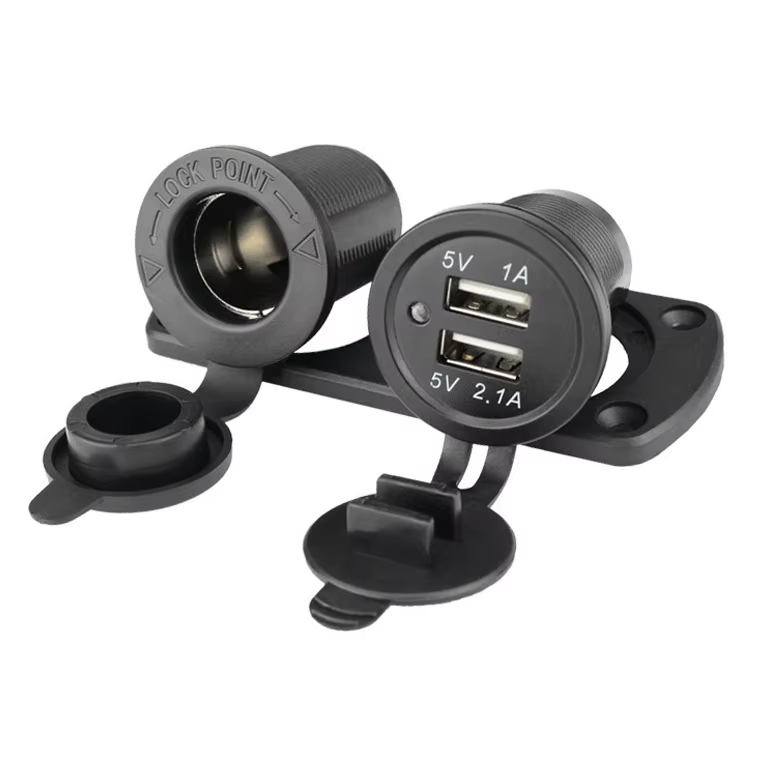 Power Take Base Dual USB Single Lamp 4.2A Dual Hole USB Panel Combination 2 Outlets Network WIFI 2 USB Output Extension Socket