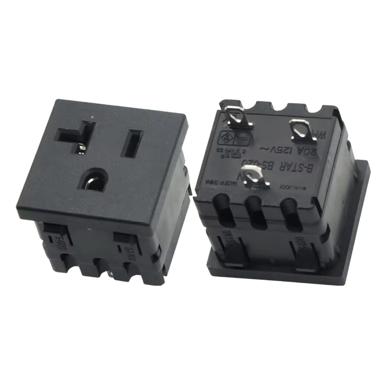 Industrial Panel Mount Type Power Station Duplex Connectors Adapter Female Electric Hidden Sockets Extension Socket