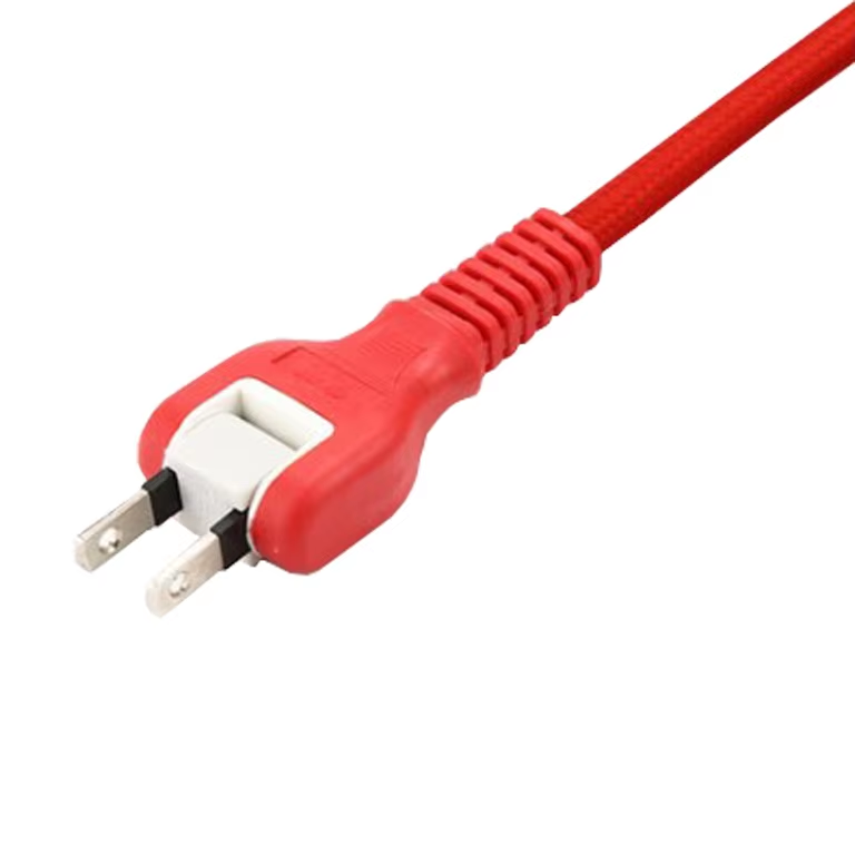 Japan PSE Certified Two-Plug Rotary Power Cord 90° Two Core for Industrial Equipment PSE Compliant