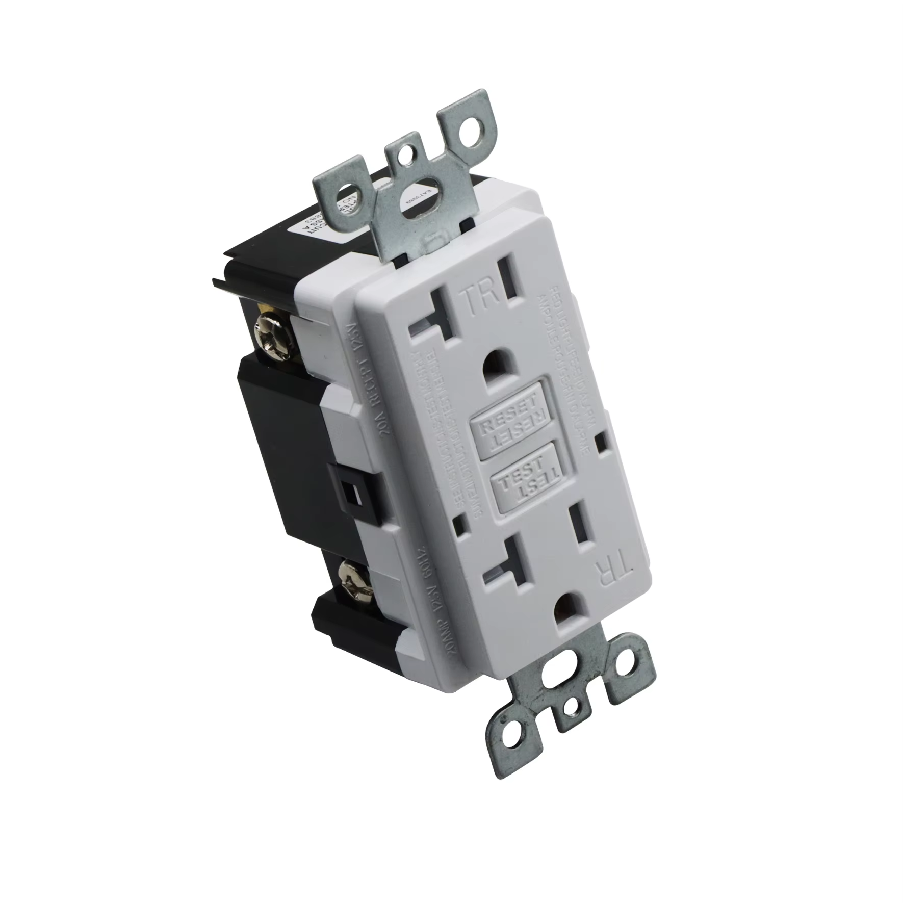 US Standard 15A Wall Socket with GFCI Leak Protection for Generator Use Featuring 6 AC Outlets and 125V Rated Voltage