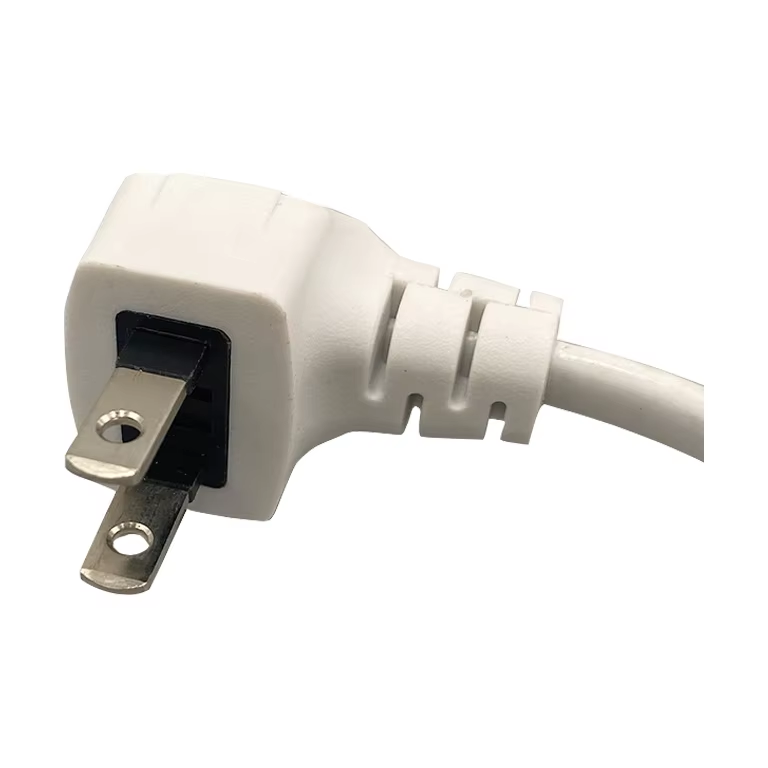 Japanese Standard Factory AC Power Plug 90-Degree Fully Copper Two-Pin Triangular Industrial Equipment Power Cord