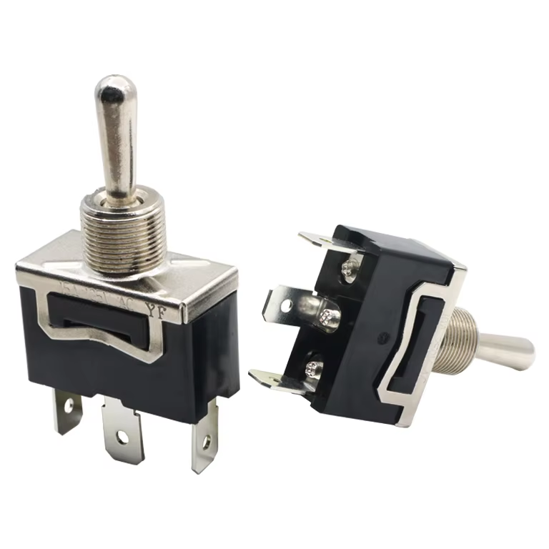 Factory Supply M12 Metal Toggle Switch ON-OFF 10A 250VAC Brown Bakelite Button 3-Pin Solder Terminal Toggle Electrical Equipment