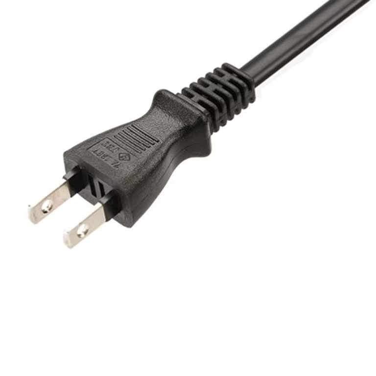 Japan 2 Prong AC Power Cable with PSE Certification 2 Pin Plug for Industrial Equipment Use