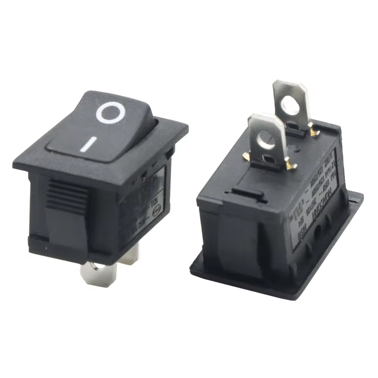 Factory Price Plastic Boat ON-OFF 2Pin Automotive Mini Black Rocker Switch for Motorcycle Using