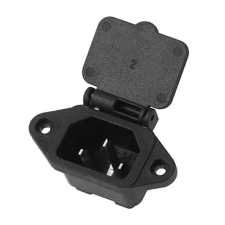 AC Power Socket Three-pin Waterproof Industrial Socket with Cover IP67