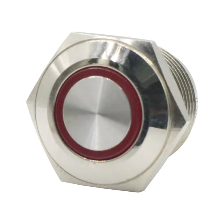 Metal Push Button Switch with Connector Socket Momentary Screw Terminal Waterproof Push Button Switches