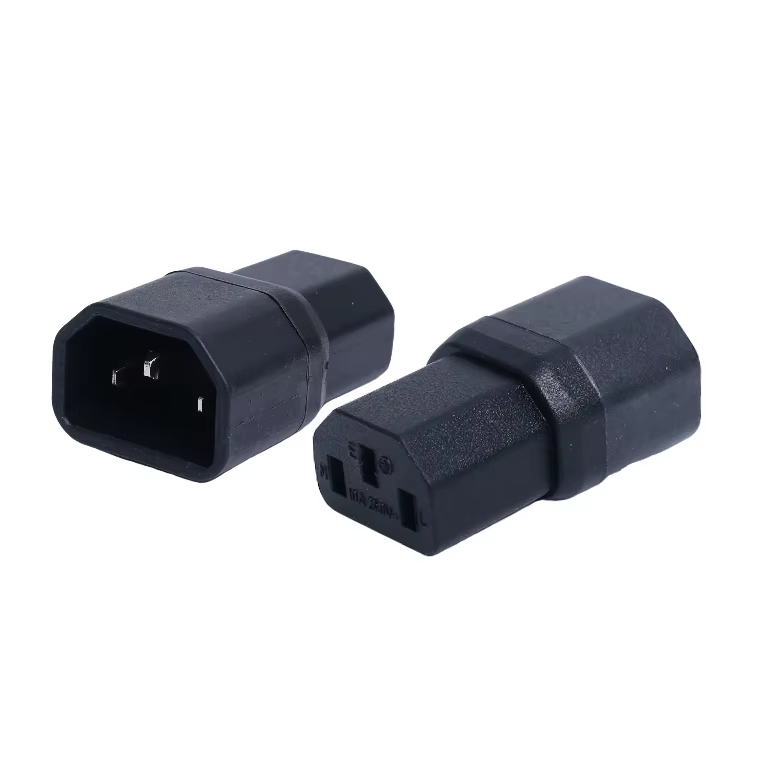 C13 to C14 10A Power Plug Adapter IEC C14 to IEC  C13 Plug and Socket Travel Adaptors