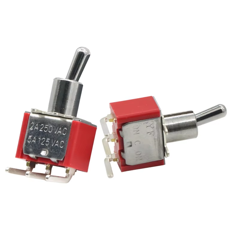 Professional Accessories Supplier Flat Anti-Rotation Toggle Switch Through Hole PC Pin