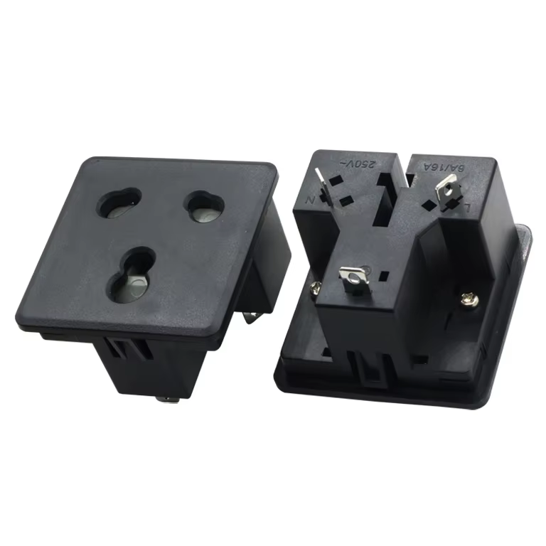 Indian Socket South African Socket 3-pin 3-hole Embedded Multifunctional Ac Power Socket