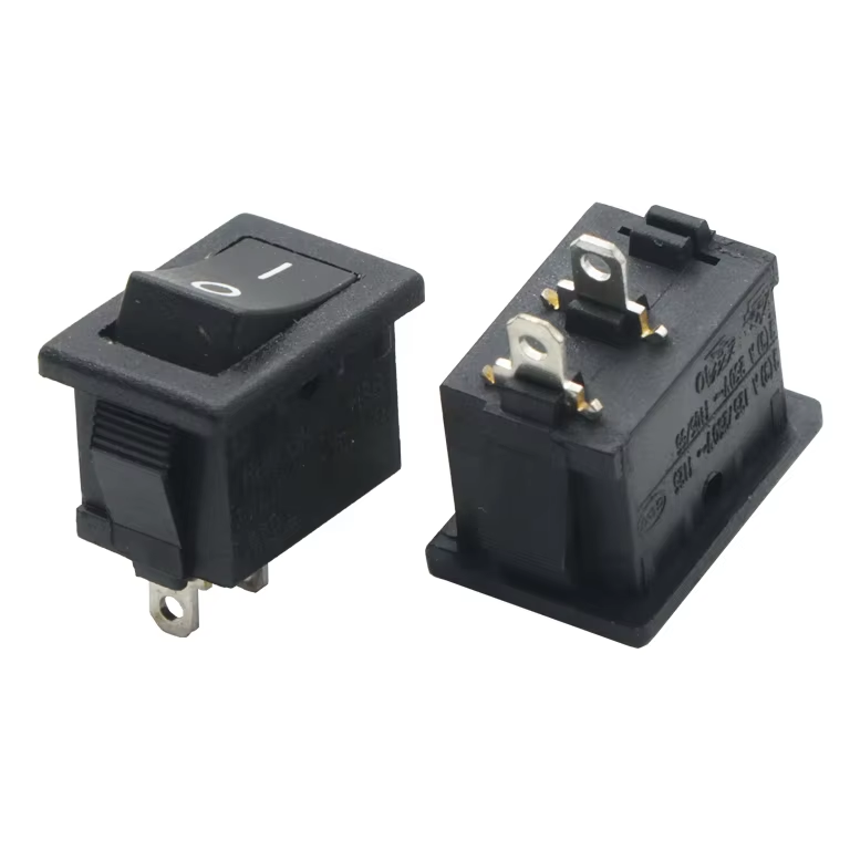Mini Illuminated Spring Switch Off-mom 2p Rocker Switch