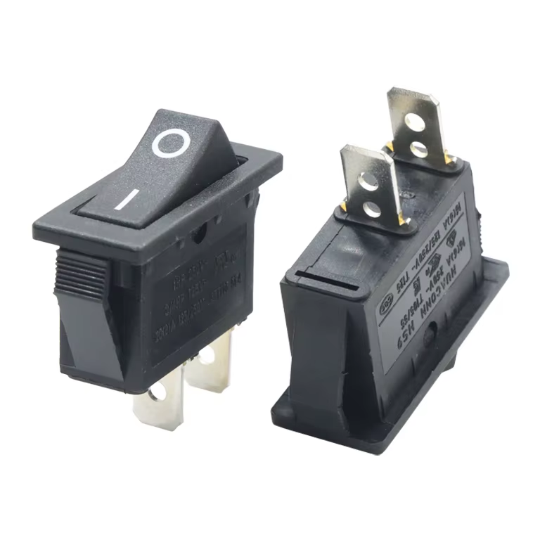 3 Pin 2Way Square Black Shell Small Current on OFF Mini Boat Power Mini Rocker Switch