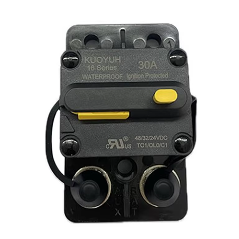 30A-300A with Manual Reset Switch Waterproof Fuse Holder Inline Fuse Breaker for Trolling Motor Auto Car