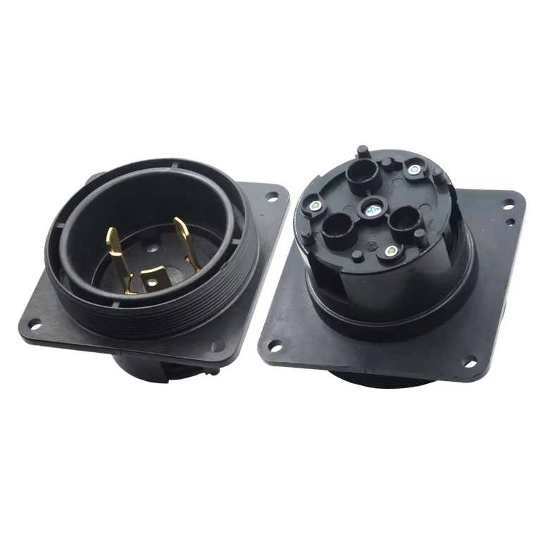 Circular Spec Connector Industrial 3 Pin Box Mounting Receptacle Multi Socket Plug