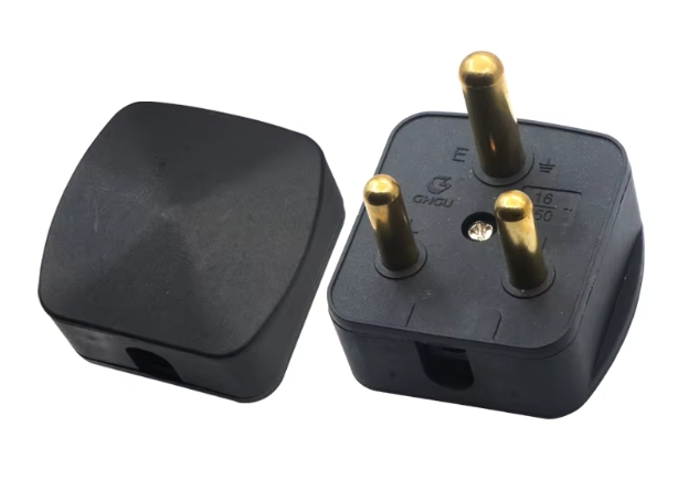 South Africa Pure Copper Power Plug 16A Combination Assembled Plug India Power Cord Hifi Power Plug