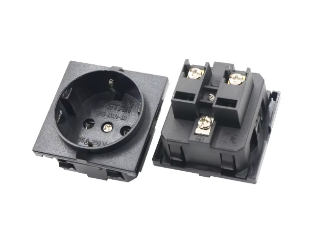 KC & TUV Certificated 16A 250V Schuko Korea Dutch Germany Cassette IEC Socket Outlet