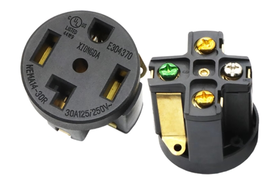 Adapter Camper 4 Prong Flush Mount RV Electric Vehicles Range Receptacle Outlet Female Replacement Plug Receptacle