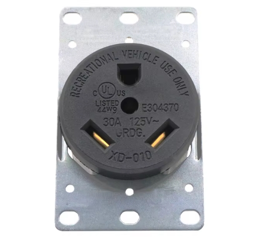 Nema 3 Pin Socket Twist Lock Female Flush Mount Power Extention Socket for Power Electrical Materials