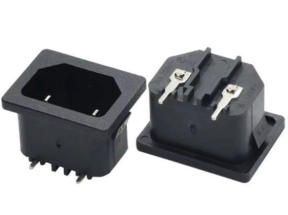C14 10A 250V Electrical Connector Industrial Power Socket PCB Panel Mounted C14 Inlet Socket