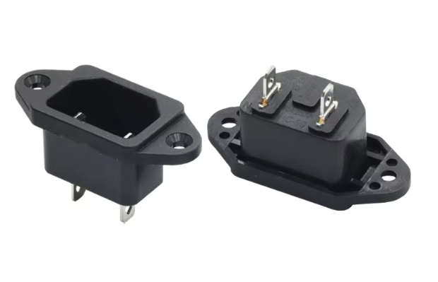 Electric Rice Cooker Power Socket Product Shape Socket Black Copper Feet Three Holes Small Ear Socket