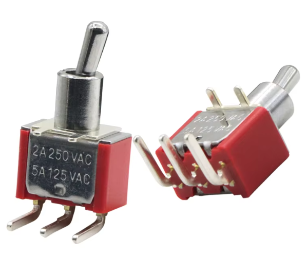 Professional Accessories Supplier Standard Round DPDT On-Off-On Through Hole PC Pin Toggle Switch