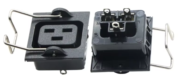20A 250V AC PDU IEC C19  Power Socket with Anti Falling Hook