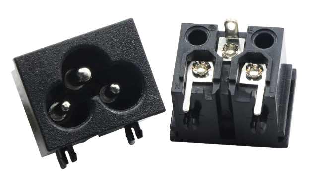 Plum Blossom Socket Three-pin Card Embedded AC Two-legged Mickey Mouse C6 Stage Lighting Industrial Socket
