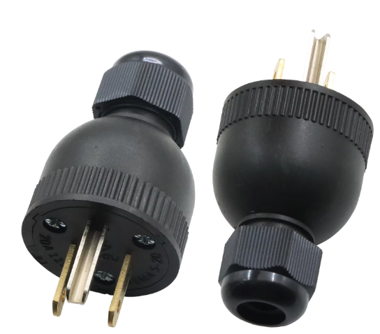 American Standard Double Straight Small Plug 20A Three Plug Generator Plug