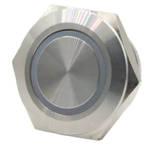 16MM 19mm 22mm Stainless Steel Super Short Button Switch LED Illuminated Momentary 1NO Waterproof Metal  Led Push Button