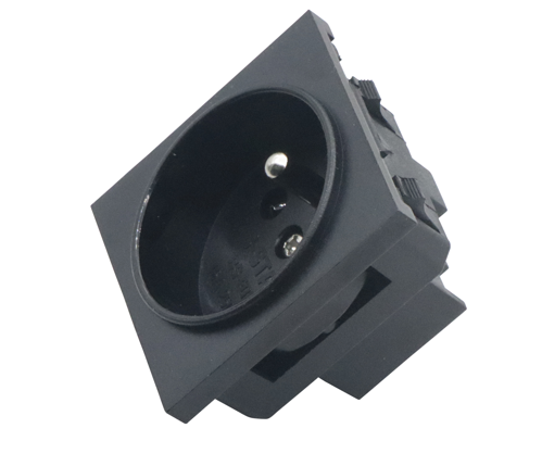 French new energy vehicle module socket, fixed embedded socket, card-type industrial plug, French German socket