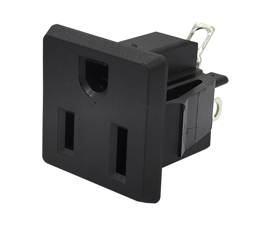 American 3-hole power socket, cassette female socket, black and white 3-pin elbow, complete specifications