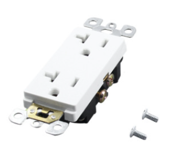 Two-position American 15A standard socket, Central and North American NEMA American 5-15R double wall power socket