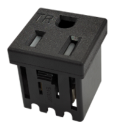 TR American standard socket, American standard three-prong socket with protective door, safety door, industrial-grade high-temperature resistant, industrial-grade fireproof